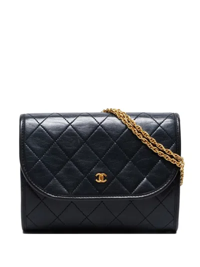 Pre-owned Chanel 1980-1990 Quilted Shoulder Bag In Black