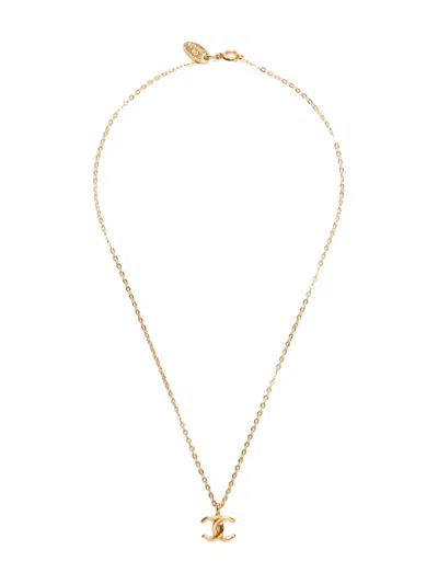 Pre-owned Chanel 1980-1990s Cc-pendant Necklace