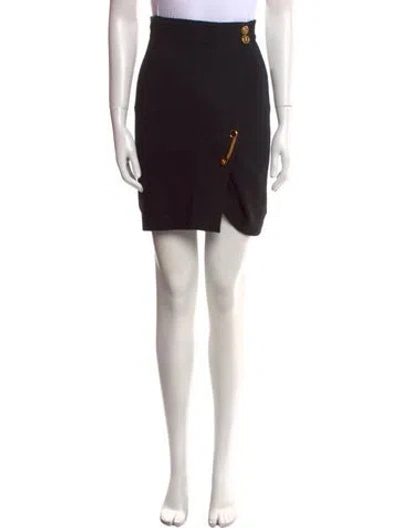 Pre-owned Chanel 1980's Mini Skirt In Black