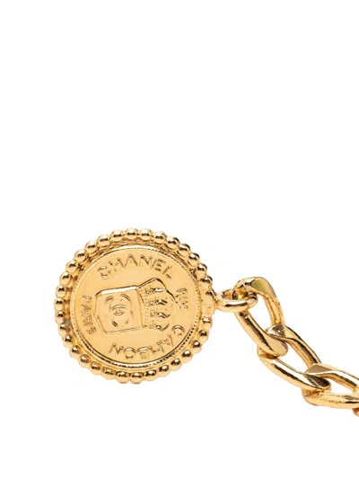 Pre-owned Chanel 1980-2010 Gold Plated Medallion Rue Cambon Chain Belt