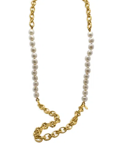 Pre-owned Chanel 1980s Baroque Chain Necklace In Gold