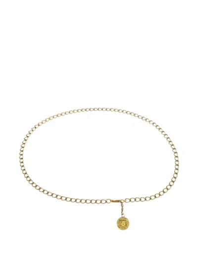 Pre-owned Chanel 1982 Medallion Belt In Gold