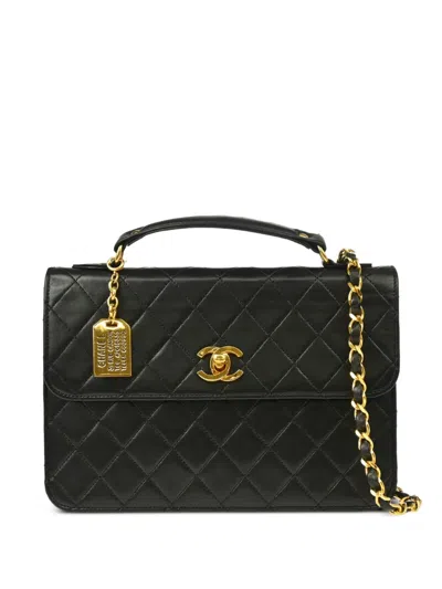 Pre-owned Chanel 1985-1990 2way Handbag In Black