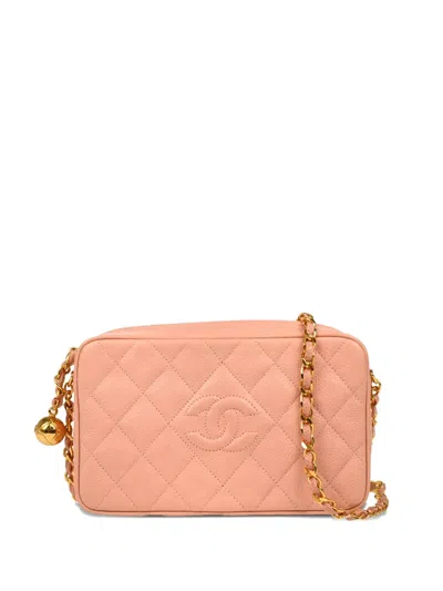 Pre-owned Chanel 1985-1990 Quilted Camera Bag In Pink