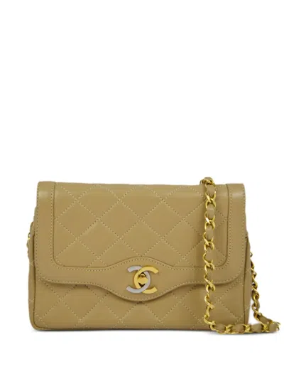 Pre-owned Chanel 1985-1990s Paris Limited Shoulder Bag In Neutrals