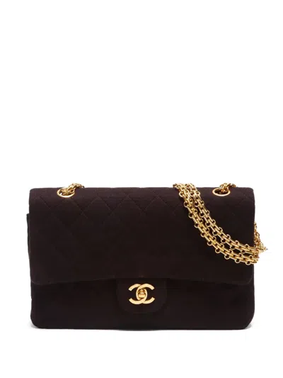 Pre-owned Chanel 1985-1993 Medium Classic Flap Shoulder Bag In Brown