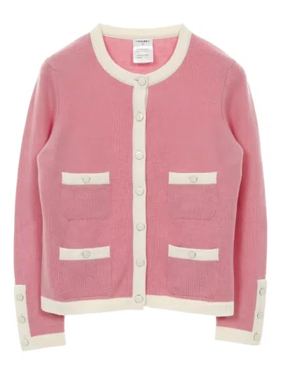 Pre-owned Chanel 1986-1988 Button-fastening Cardigan In Pink