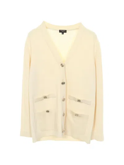 Pre-owned Chanel 1986-1988 Buttoned Cardigan In Neutral
