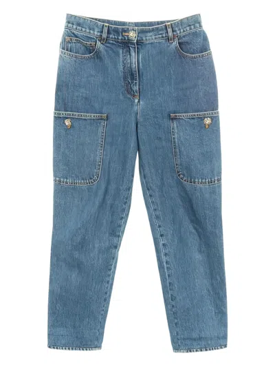 Pre-owned Chanel 1986-1988 Cargo-pocket Jeans In Blue