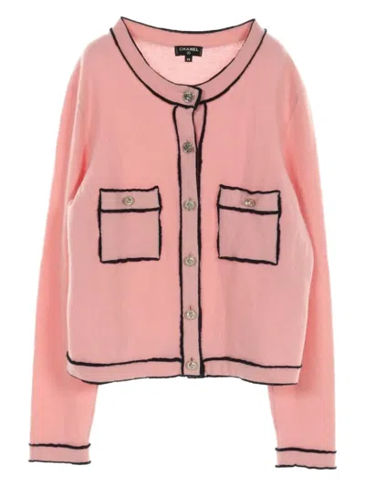 Pre-owned Chanel 1986-1988 Cashmere Cardigan In Pink