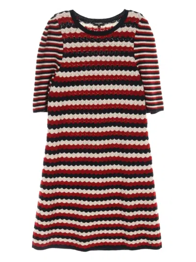 Pre-owned Chanel 1986-1988 Cashmere Dress In Blue