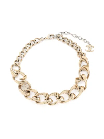 Pre-owned Chanel 1986-1988 Cc Chain Necklace In 金色