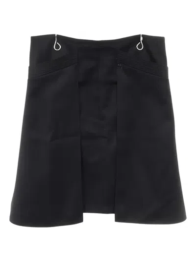 Pre-owned Chanel 1986-1988 Cc Mini Skirt In Black