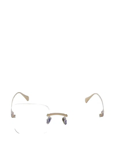 Pre-owned Chanel 1986-1988 Cc Square-frame Sunglasses In Gold