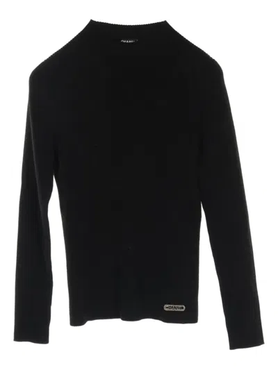 Pre-owned Chanel 1986-1988 Coco Mark Jumper In Black