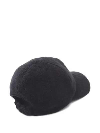 Pre-owned Chanel 1986-1988 Coco Mark Pile Cap In Black