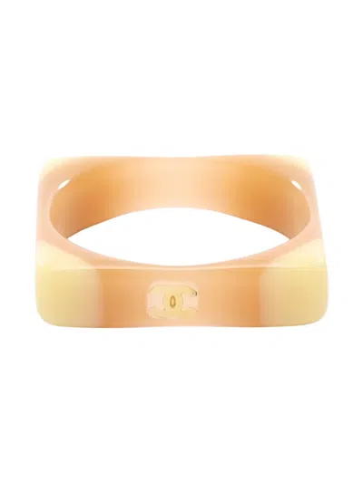 Pre-owned Chanel 1986-1988 Coco Mark Ring In Neutral