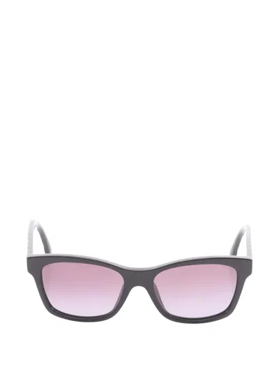 Pre-owned Chanel 1986-1988 Coco Mark Square Sunglasses In Red