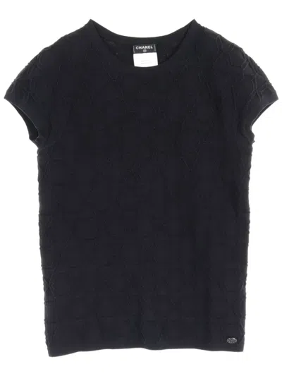 Pre-owned Chanel 1986-1988 Cotton-blend Jumper In Blue