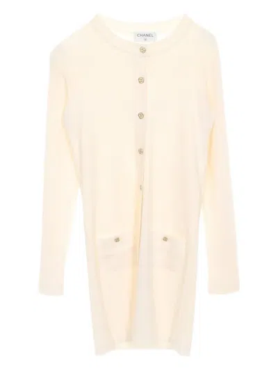 Pre-owned Chanel 1986-1988 Cotton Cardigan In Neutral