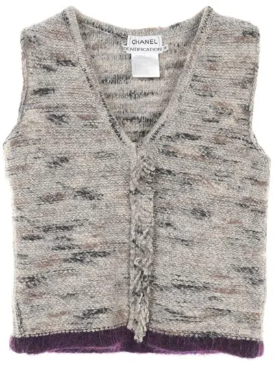 Pre-owned Chanel 1986-1988 Identification Vest In Grey
