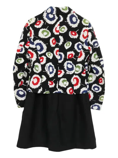 Pre-owned Chanel 1986-1988 Interlocking Cc Logo Button Skirt Suit In Black