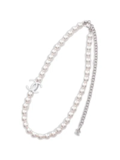 Pre-owned Chanel 1986-1988 Interlocking-cc Necklace In Neutral