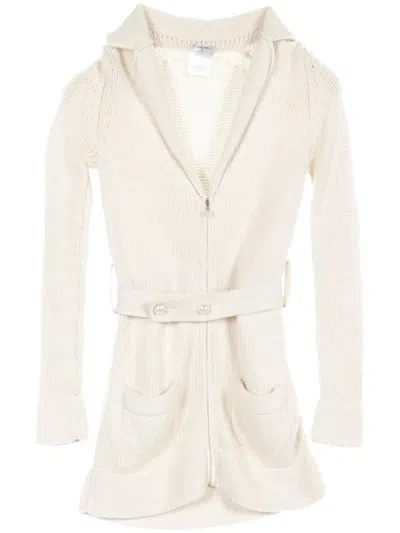 Pre-owned Chanel 1986-1988 Knitted Cardigan In Neutrals