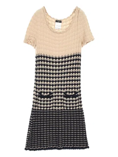Pre-owned Chanel 1986-1988 Knitted Dress In Black