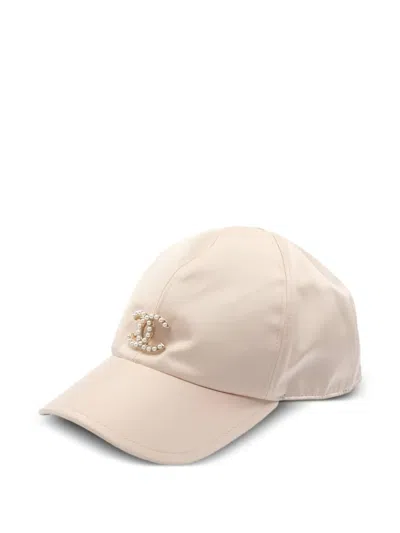 Pre-owned Chanel 1986-1988 Logo-detail Baseball Cap In Neutral