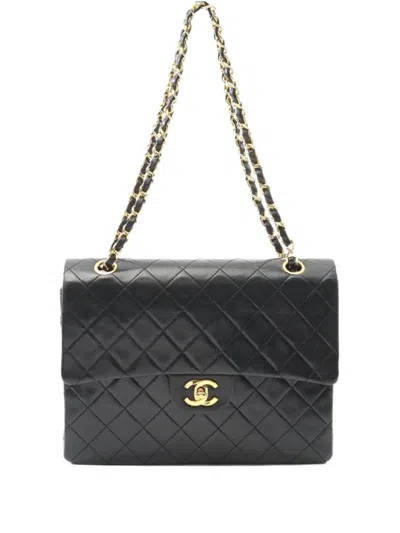 Pre-owned Chanel 1986-1988 Matelassé Shoulder Bag In Black