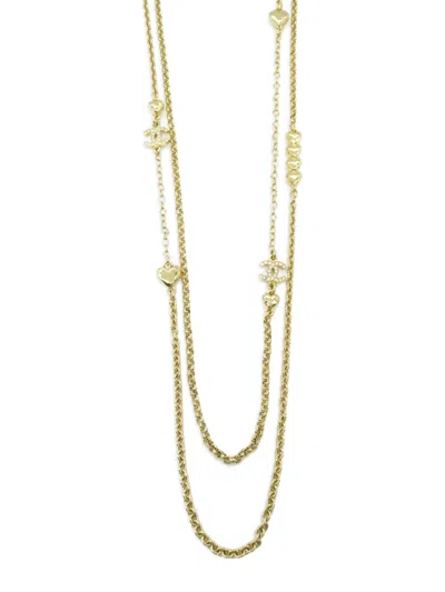 Pre-owned Chanel 1986-1988 Multi-chain Necklace In Gold