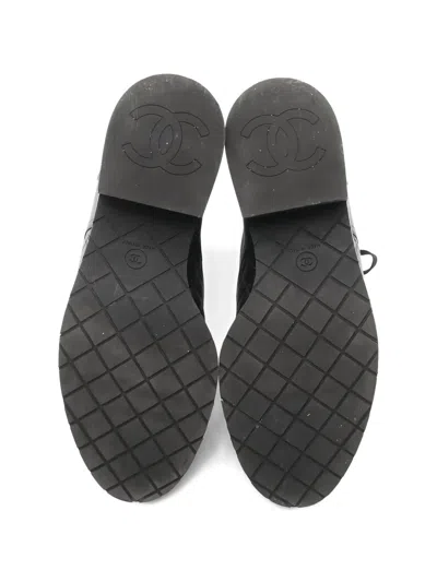 Pre-owned Chanel 1986-1988 Quilted Leather Boots In Black