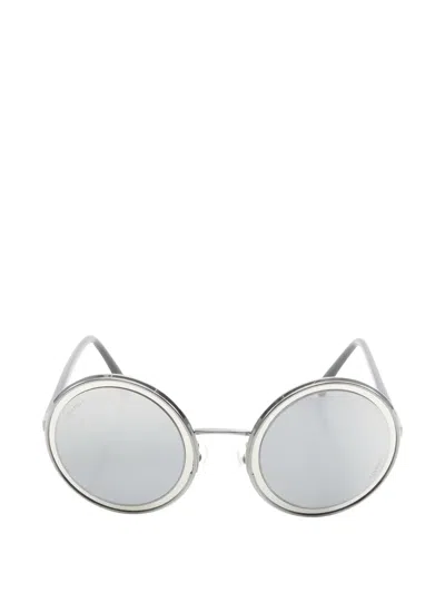 Pre-owned Chanel 1986-1988 Round Sunglasses In Silver