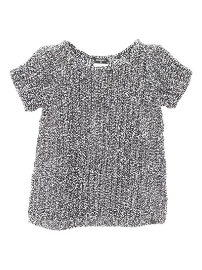 Pre-owned Chanel 1986-1988 Short-sleeves Cotton Sweater In Black
