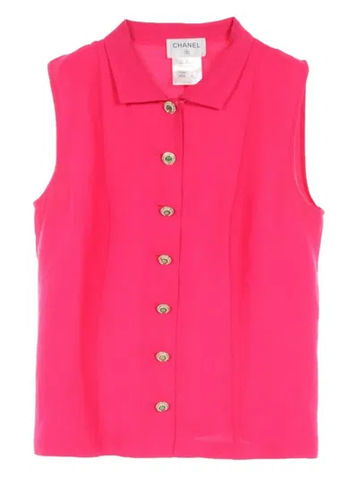 Pre-owned Chanel 1986-1988 Silk Blouse In Pink