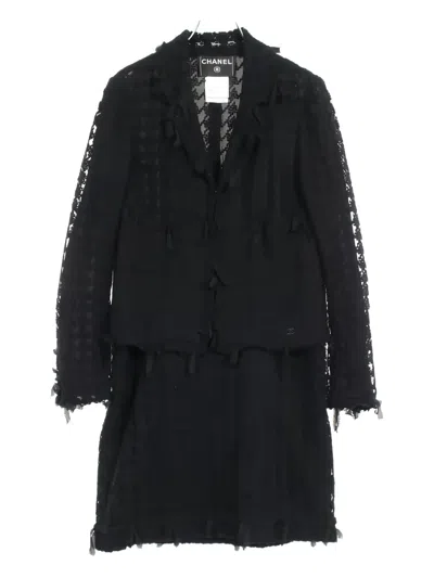 Pre-owned Chanel 1986-1988 Single-breasted Suit In Black