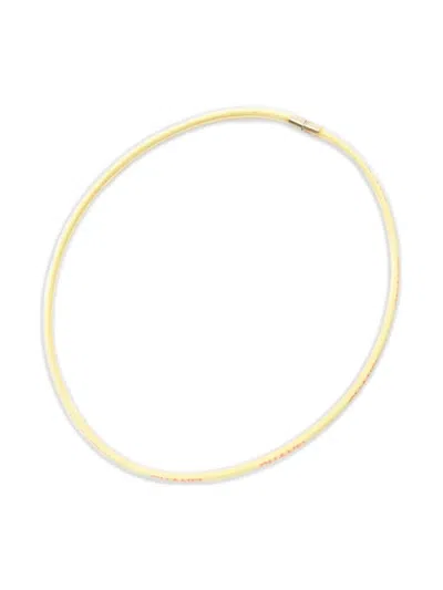 Pre-owned Chanel 1986-1988 Sports Line-tube Necklace In Yellow