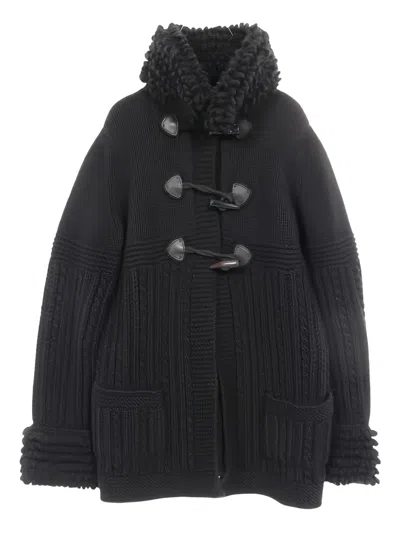 Pre-owned Chanel 1986-1988 Toggle Duffle Coat In Black