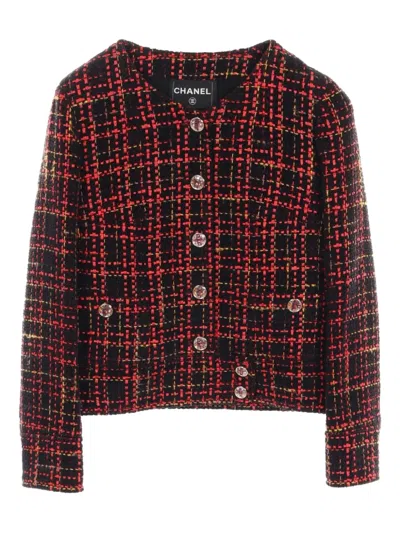 Pre-owned Chanel 1986-1988 Tweed Jacket In Black