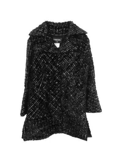 Pre-owned Chanel 1986-1988 Tweed Jacket In Black