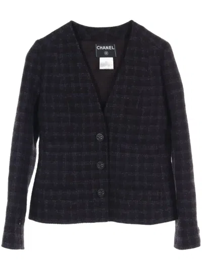 Pre-owned Chanel 1986-1988 Tweed Jacket In Brown