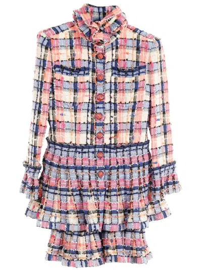 Pre-owned Chanel 1986-1988 Tweed Skirt Suit In Pink