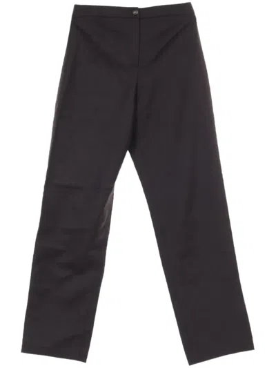Pre-owned Chanel 1986-1988 Twill Trousers In Brown