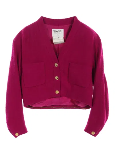 Pre-owned Chanel 1986-1988 Wool Jacket In Pink