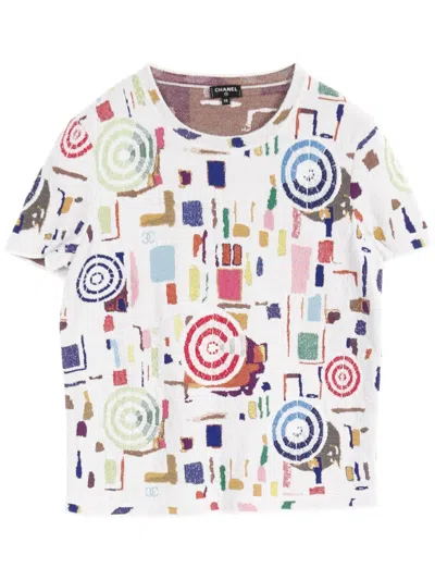 Pre-owned Chanel 1986-1988s Cocomark T-shirt In White