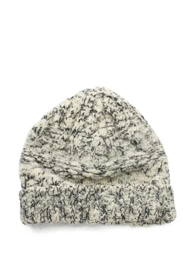 Pre-owned Chanel 1986-1988s Rhinestone-embellishment Beanie In White