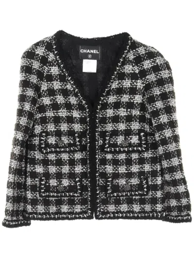 Pre-owned Chanel 1986-1988s Tweed Jacket In Black