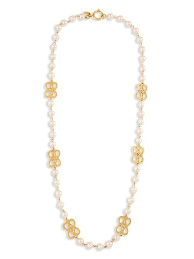 Pre-owned Chanel 1986 Cc Necklace In Gold