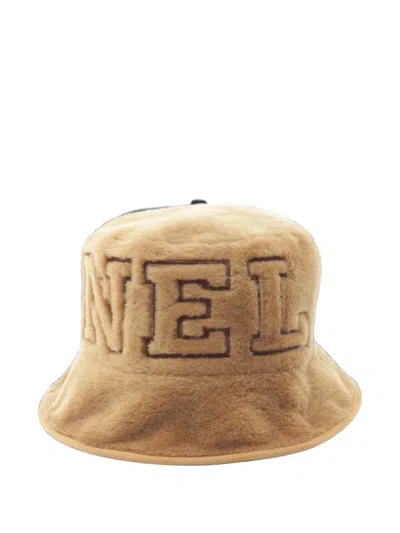 Pre-owned Chanel 1986-1988 24n Coco Neige Reversible Bucket Hat In Brown